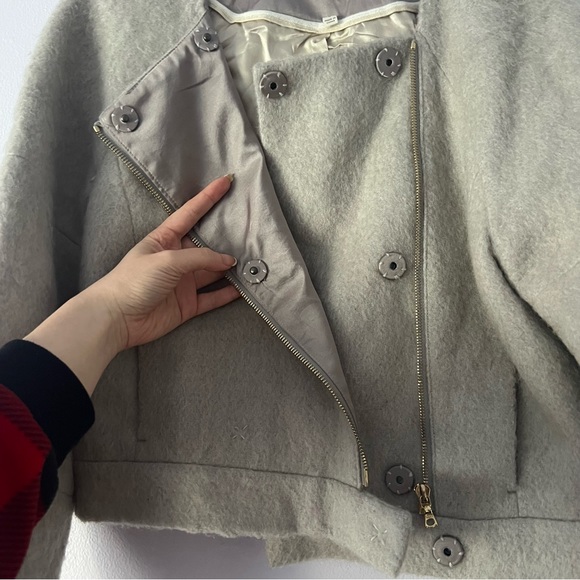 J Brand Elyn Moto Asymmetrical Wool Mohair Angora Jacket Small - Picture 4 of 14